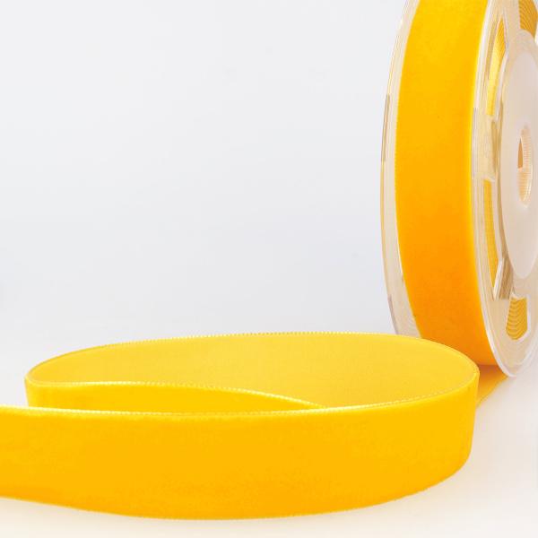 Samtband 16mm Gelb